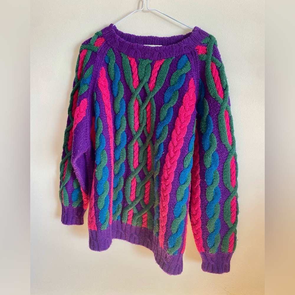 Colourful Cable Knit Sweater - Picture 8 of 12